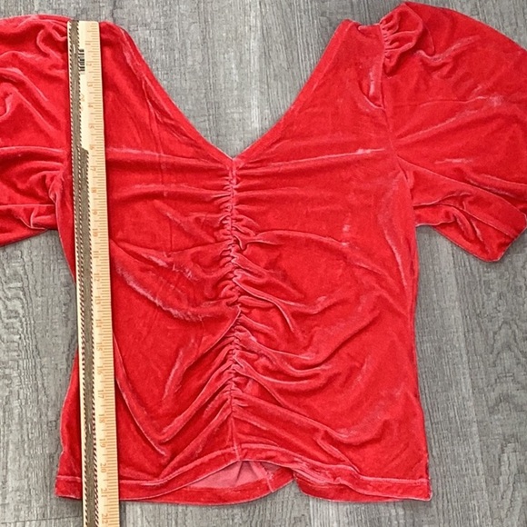 NWT Free People Cupcake Velvet Short Sleeve Top Size Large - Picture 9 of 10